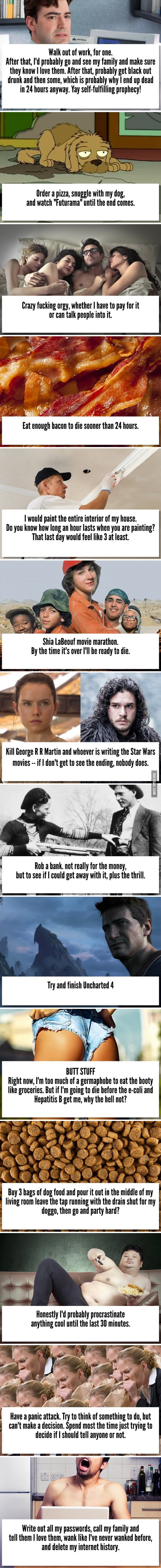 Što biste učinili da imate još 24 sata života?