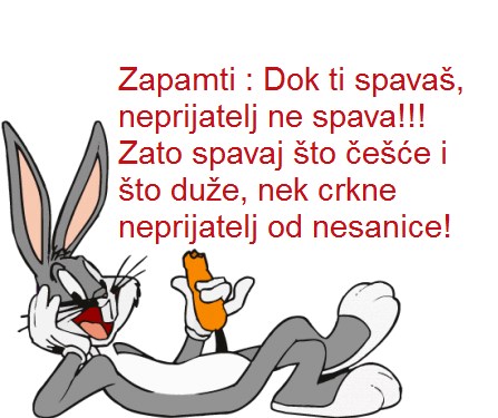 Neprijatelj nikad ne spava - nek krepa od nesanice!