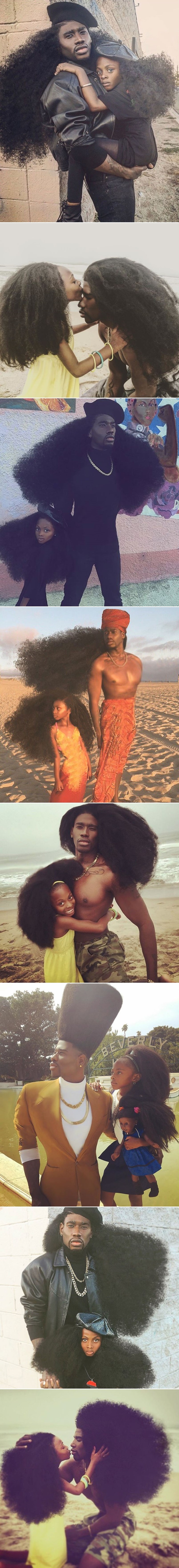 Dinamični duo, tata i kćer, osvojili internet svojim nevjerojatnim prirodnim frizurama