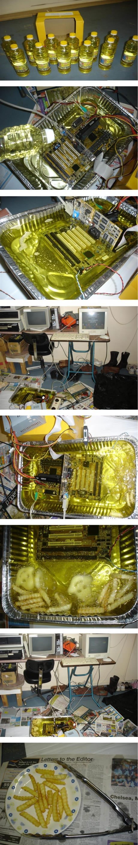 Ispržili pomfrit pomoću matične ploče i procestora u ulju