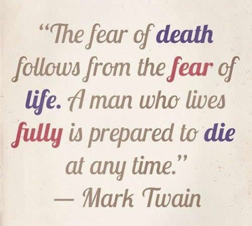 Tko stvarno živi, ne boji se smrti