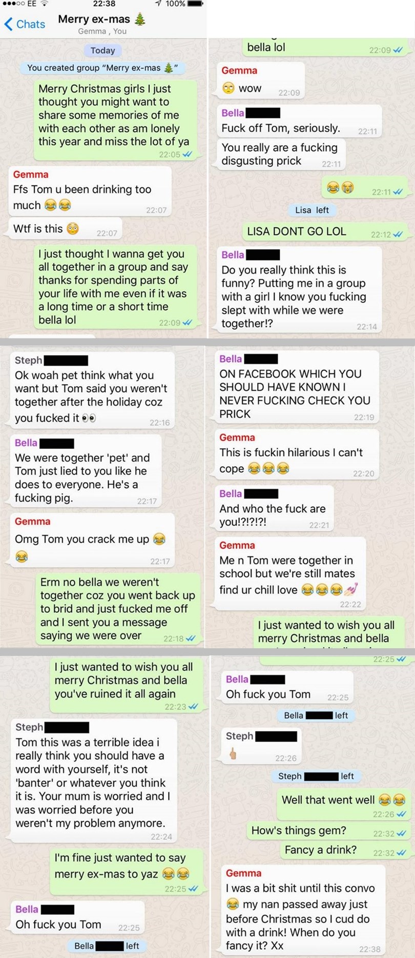 Što se desi kad sve bivše pozoveš u grupni chat čestitati im Božić?