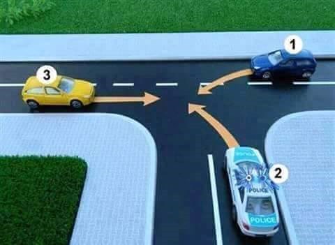 Ovaj put je i policija tu! Ajmo vozači, tko ima prednost?