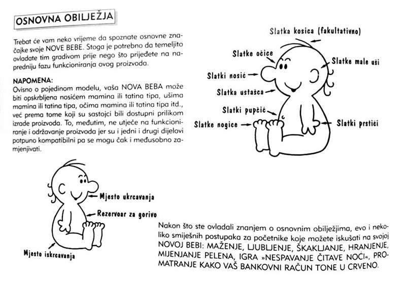 Upute za korištenje bebe