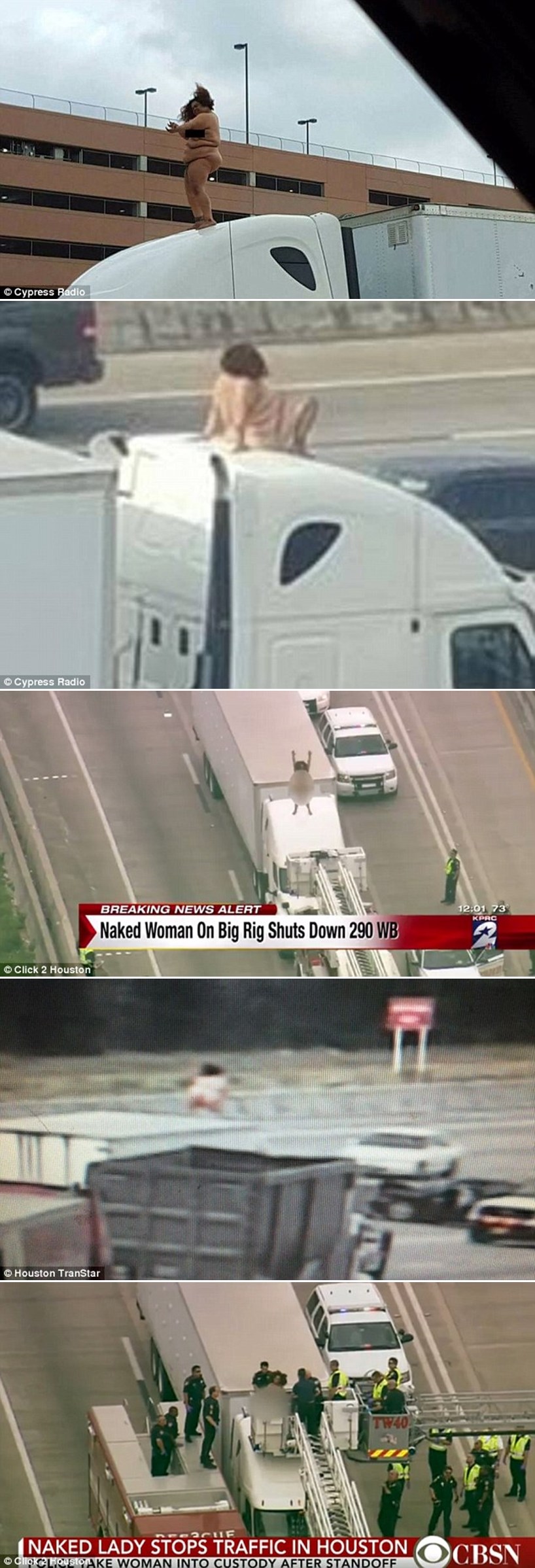 POTPUNO GOLA ŽENA plesala po šleperu i zaustavila promet na cijeloj autocesti