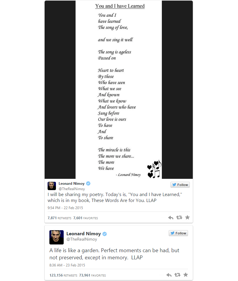 Posljednje riječi Leonarda Nimoya