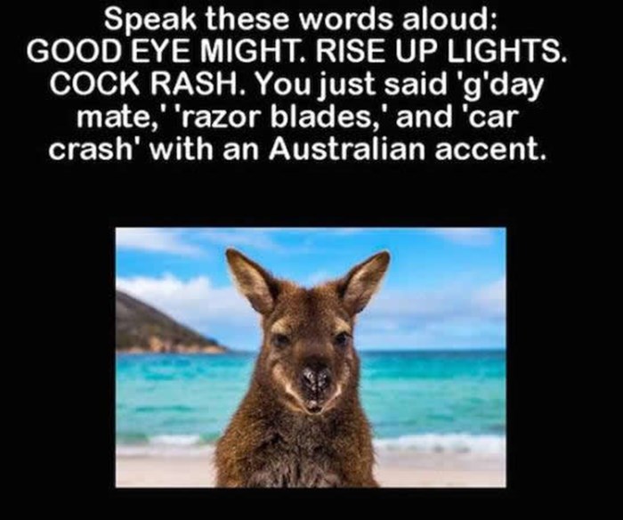 Progovori australskim naglaskom u sekundi!