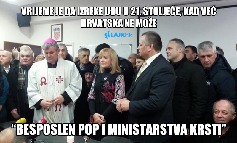 Besposlen pop i ministarstva krsti