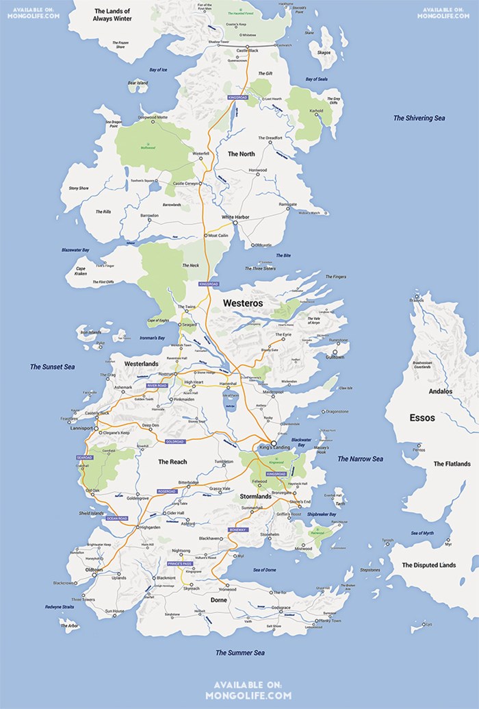"Igra prijestolja": Fan složio Google Maps verziju Westerosa