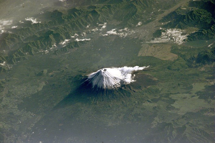 Vulkanska planina Fuji iz Međunarodne svemirske postaje