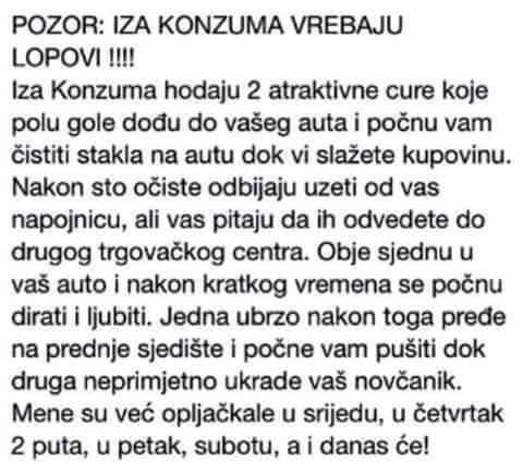 više obavijest nego upozorenje..