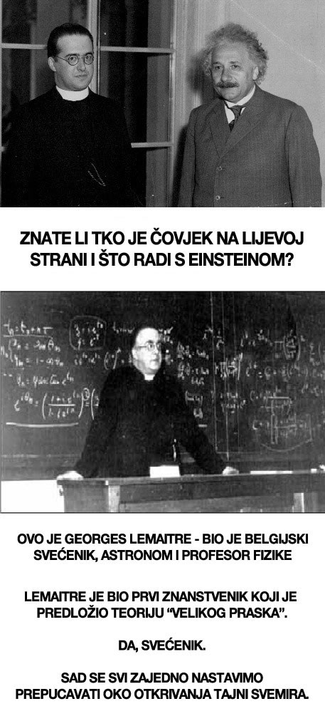Teoriju "Velikog praska" predložio je upravo - svećenik