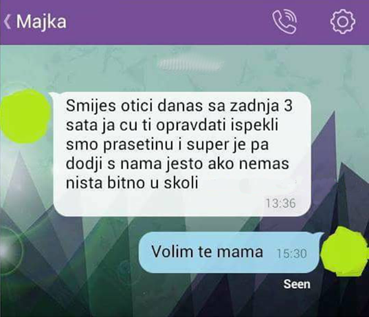 Mama se javila sinu i pristala opravdati mu zadnja tri školska sata, nećete vjerovati zbog čega!