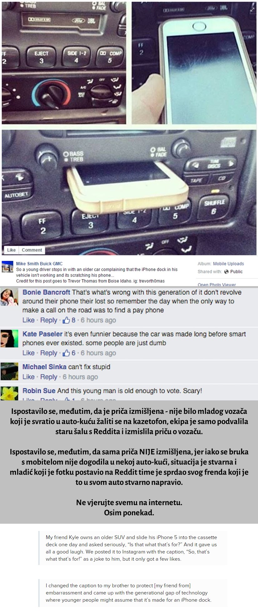 GALERIJA: Ugurao iPhone u kazetofon i žalio se što "dock" ne radi