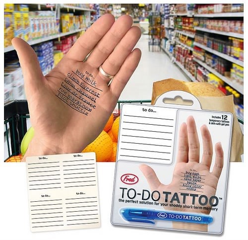 Kad šalješ muškarca u dućan, tetoviraj mu popis na dlan