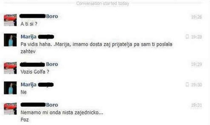 Kad žena bari vozača Golfa