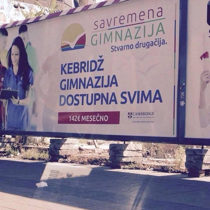 Gimnazija Kebridž?! Pogledajte plakat kojem se smije čitav Balkan