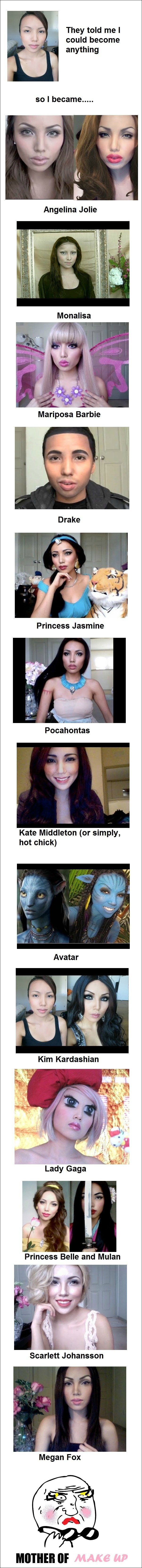 Cura se šminkom pretvara u celebrityje