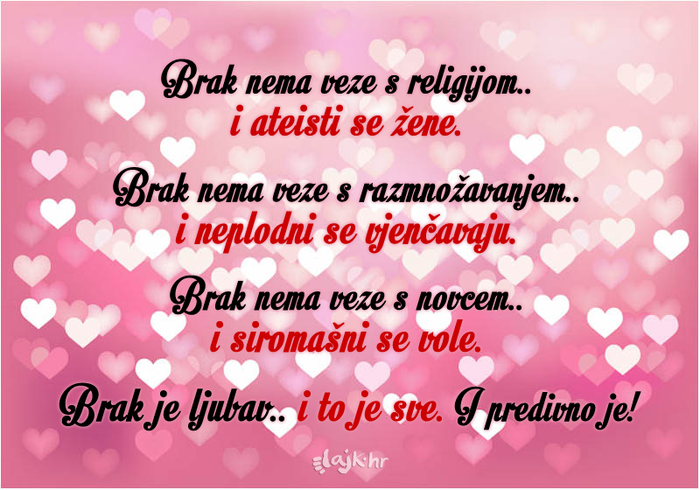 Brak je ljubav, što god diskriminacija iz Ustava poručivala..