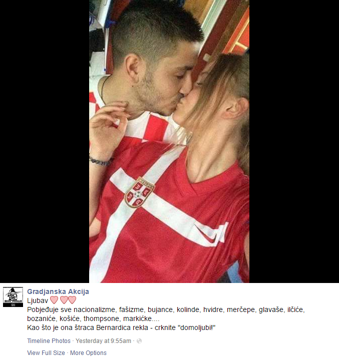 Ljubav pobjeđuje svu mržnju i nacionalizme!