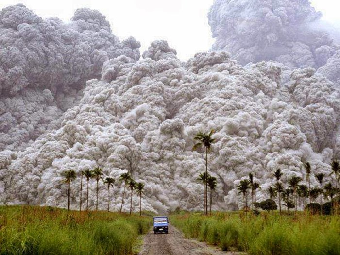 Godine 1991. za vrijeme erupcije Mount Pinatubo na Filipinima. ..
