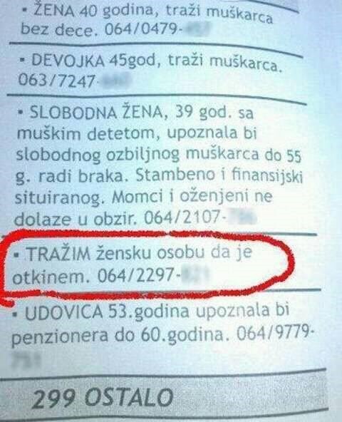 Urnebesni oglas: Ovaj je čovjek odlučio odmah prijeći na stvar!
