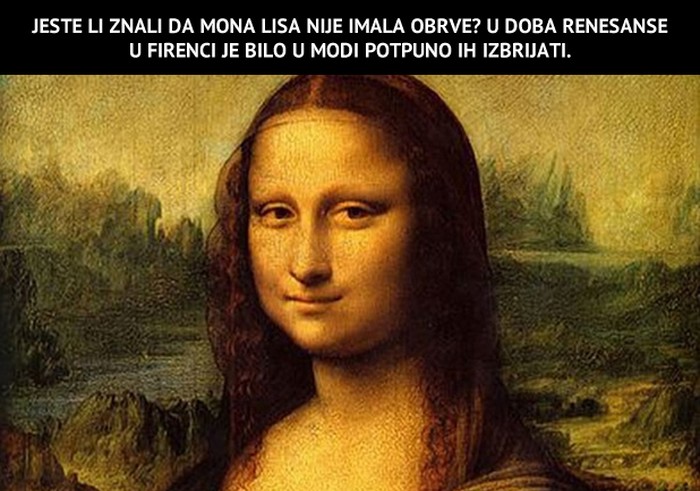 Mona Lisa je brijala obrve
