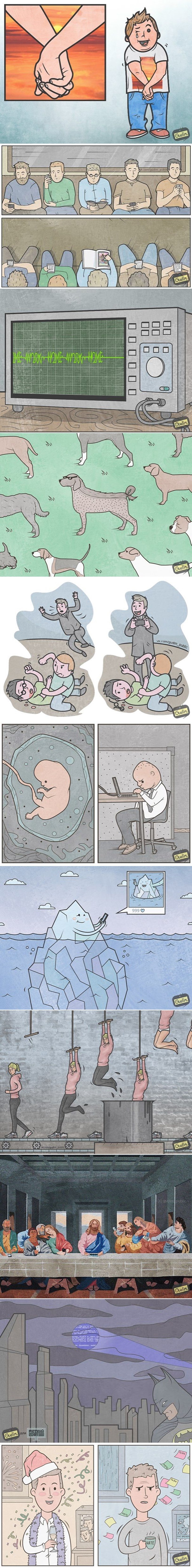 Sarkastične ilustracije života koje ćete morati pogledati dvaput da biste ih skužili