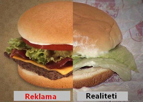 Hamburger: Reklama vs. stvarnost