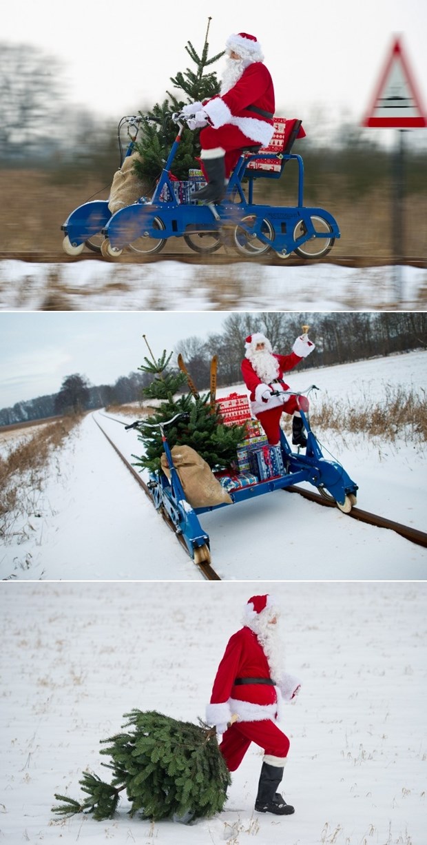 Sobovi zakazali pa je Djed Mraz morao darove dovesti prugom