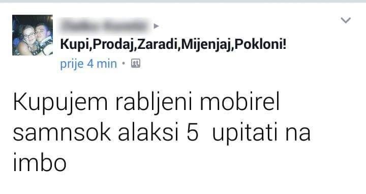 Pola riječi u ovom oglasu nije dobro napisano, no bitno da se ljudi razumiju