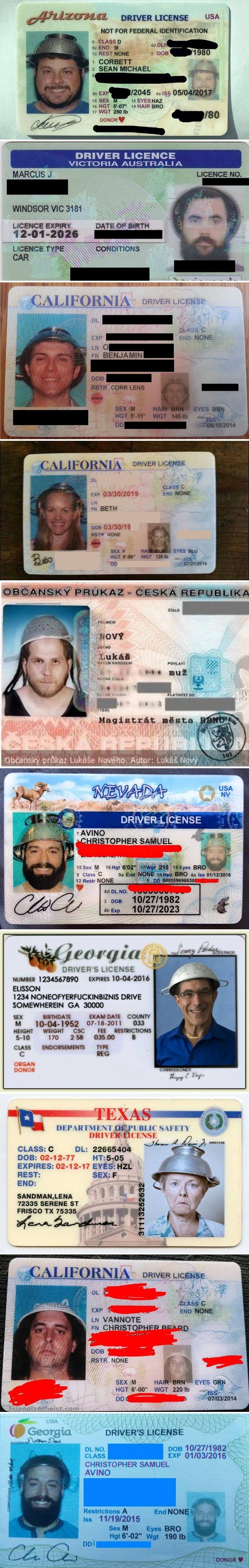 PASTAFARIJANCI Sljedbenici Crkve Letećeg Špageti Čudovišta imaju najbizarnije vozačke dozvole na svijetu