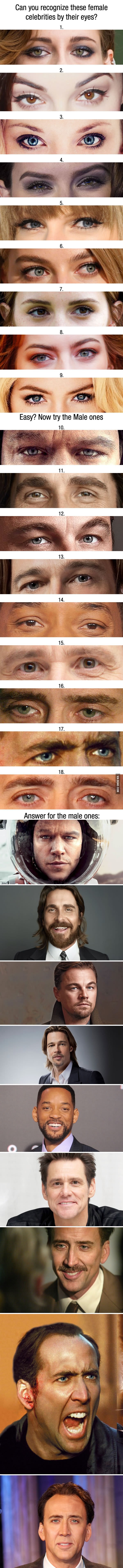 Možete li prepoznati ovih 9 slavnih žena samo po očima?