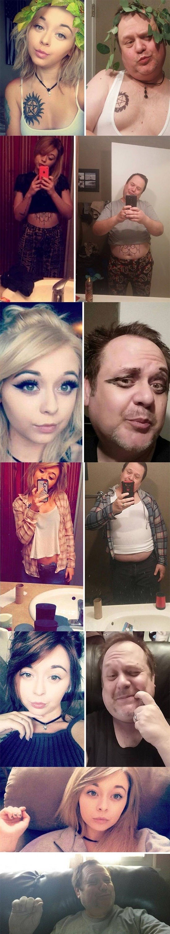 Otac je odlučio napraviti svoju verziju kćerkinih selfija