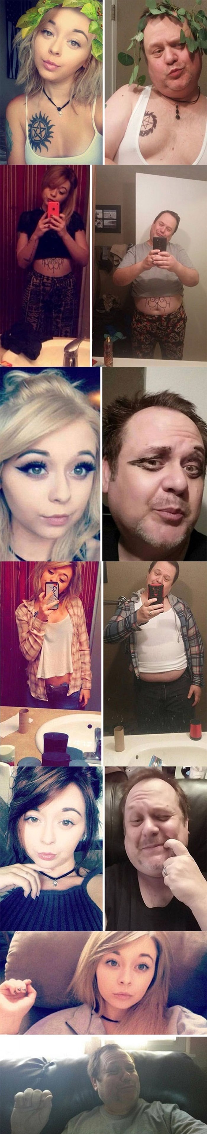 Otac je odlučio napraviti svoju verziju kćerkinih selfija