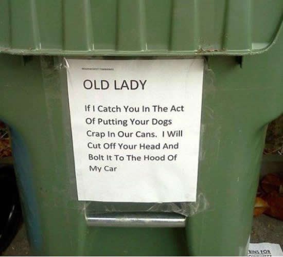 Prijetnja zločestoj babi: Nekome puknuo živac