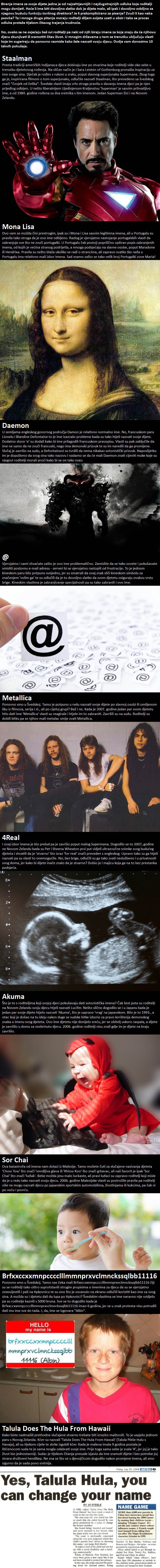 TOP 10 zabranjenih dječjih imena: Nećete vjerovati kakva su imena davali svojoj djeci!