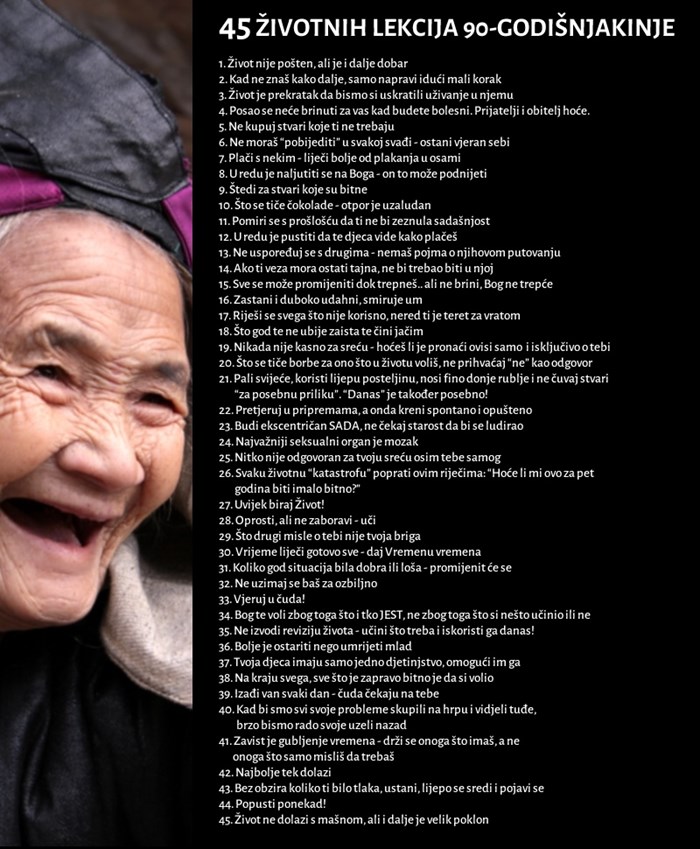 Genijalnih 45 životnih lekcija od jedne 90-godišnjakinje!