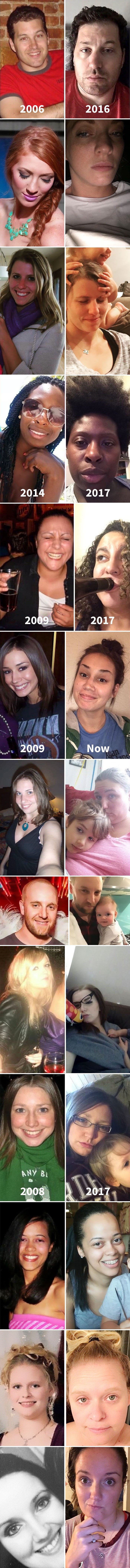 Mame i tate su objavili svoje fotke prije i nakon što su dobili djecu - što primjećujete na novim slikama?