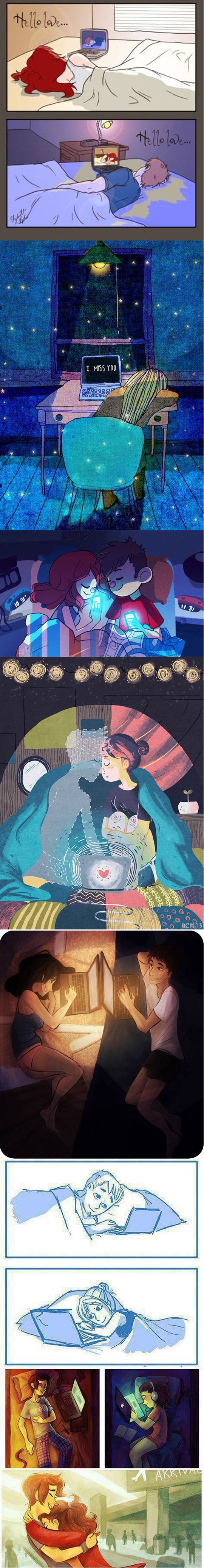 Dirljive ilustracije koje prikazuju kako izgleda veza na daljinu