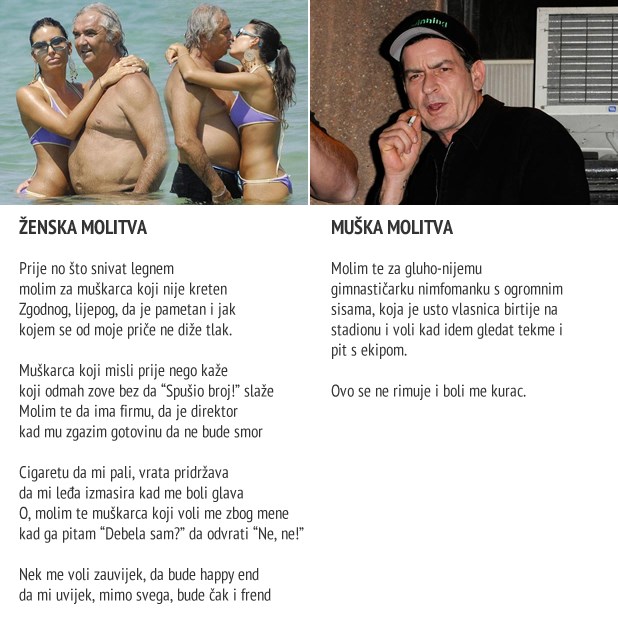 Ženska vs. muška molitva