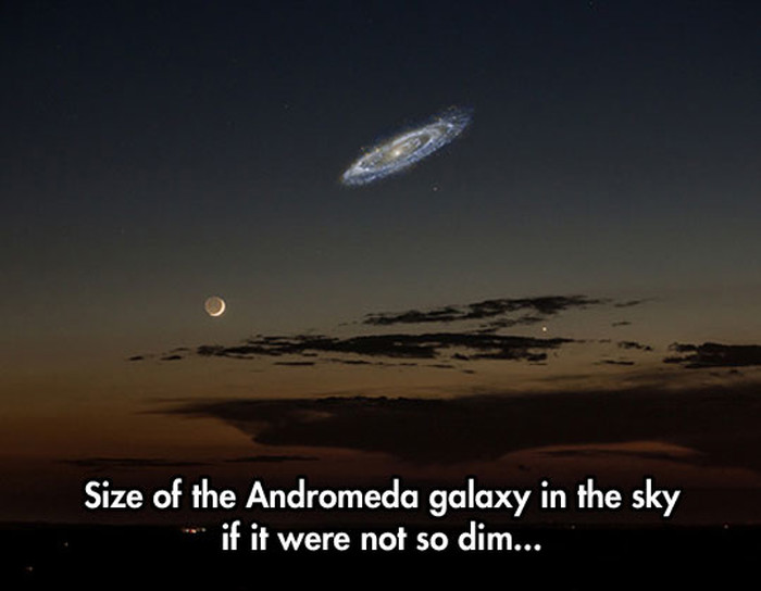 Galaksija Andromeda kako bismo je vidjeli da je svjetlija