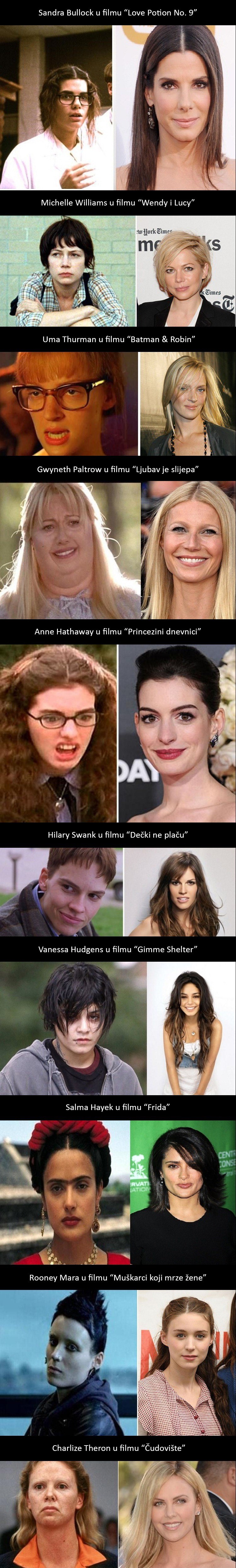 Deset glumica koje su zbog filmova promijenile kompletan izgled!