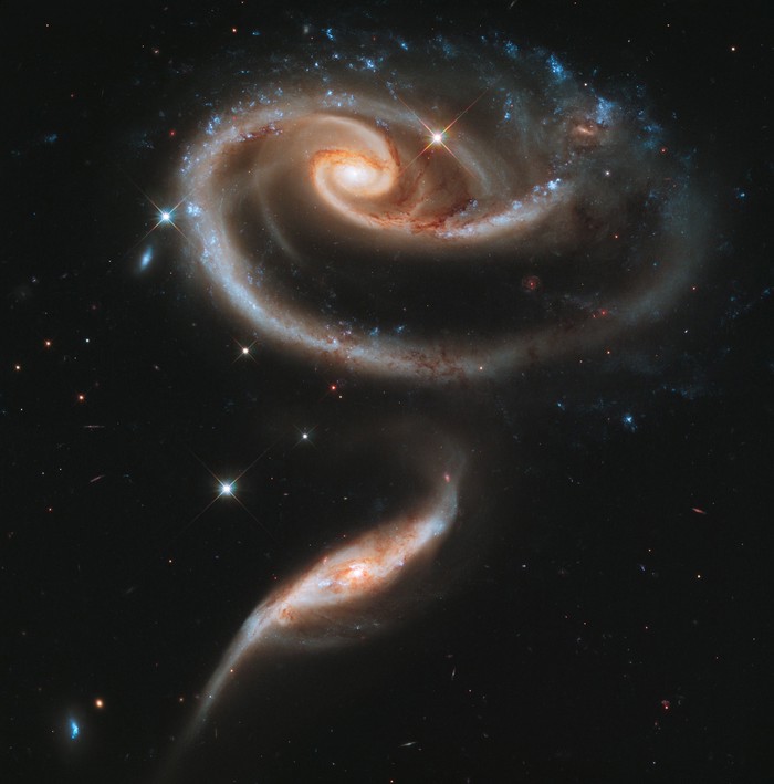 Galaksija Ruža, kako je vidi svemirski teleskop Hubble