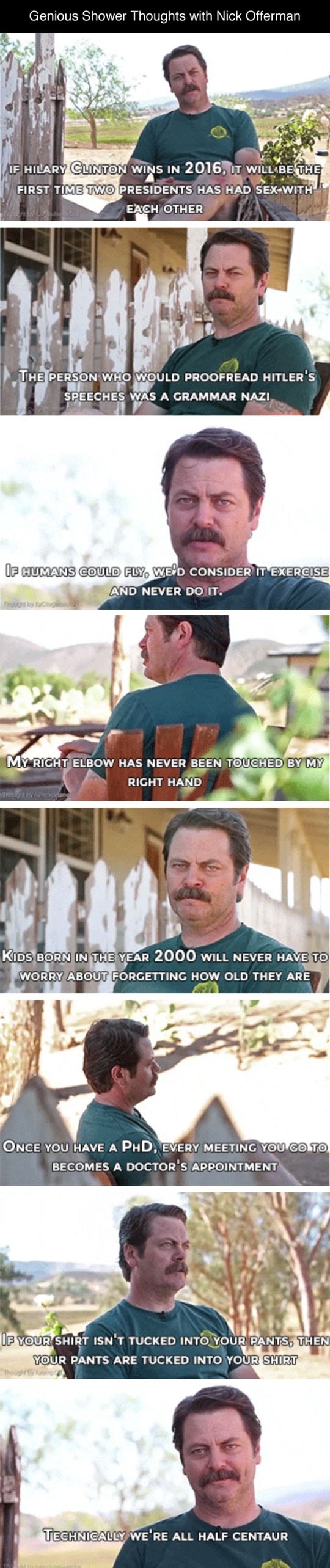 RON SWANSON govori, mi slušamo!