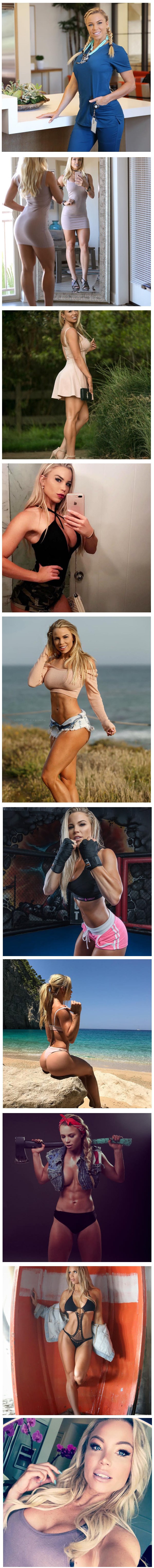 Seksi medicinska sestra vježbanjem je svoje tijelo dovela do savršenstva