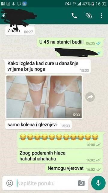 Znate li kako današnje cure briju noge?