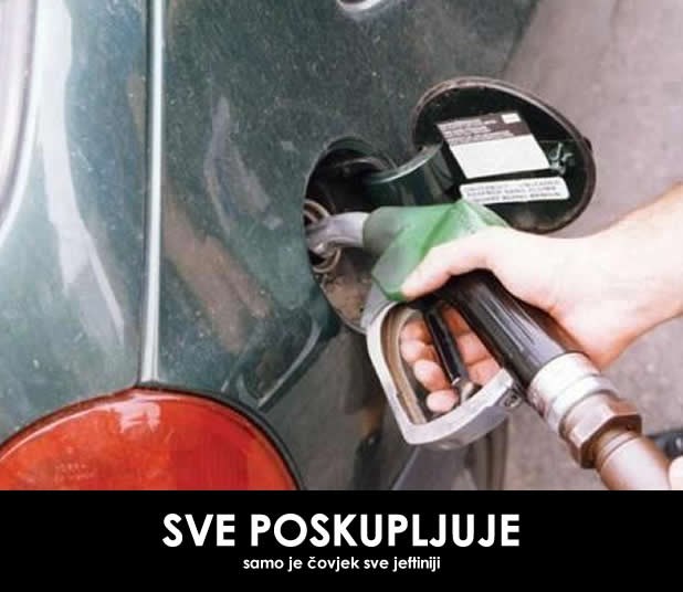 Cijene rastu, čovjek sve jeftiniji