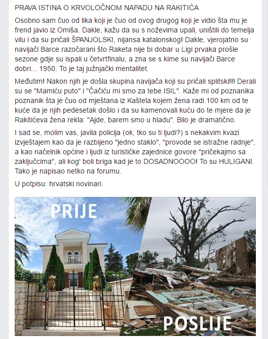 Prava istina o krvoločnom napadu na Rakitića