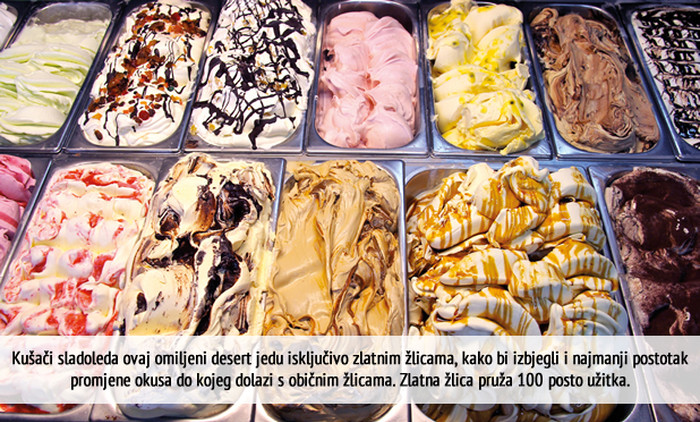Zašto se sladoled jede zlatnom žlicom